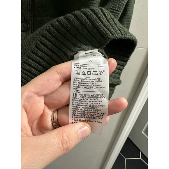 Banana Republic Outlet Green Cardigan size L - Picture 5 of 6